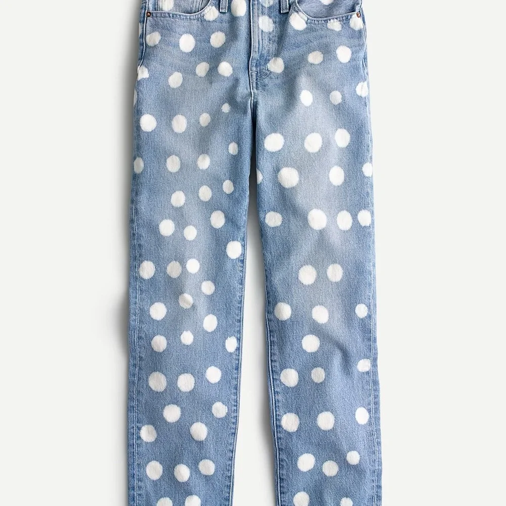 J crew point sur polka dot boyfriend relaxed jeans size 27 like new - Picture 2 of 8